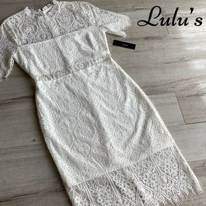 COPY - NWT: Lulus Ivory lace dress